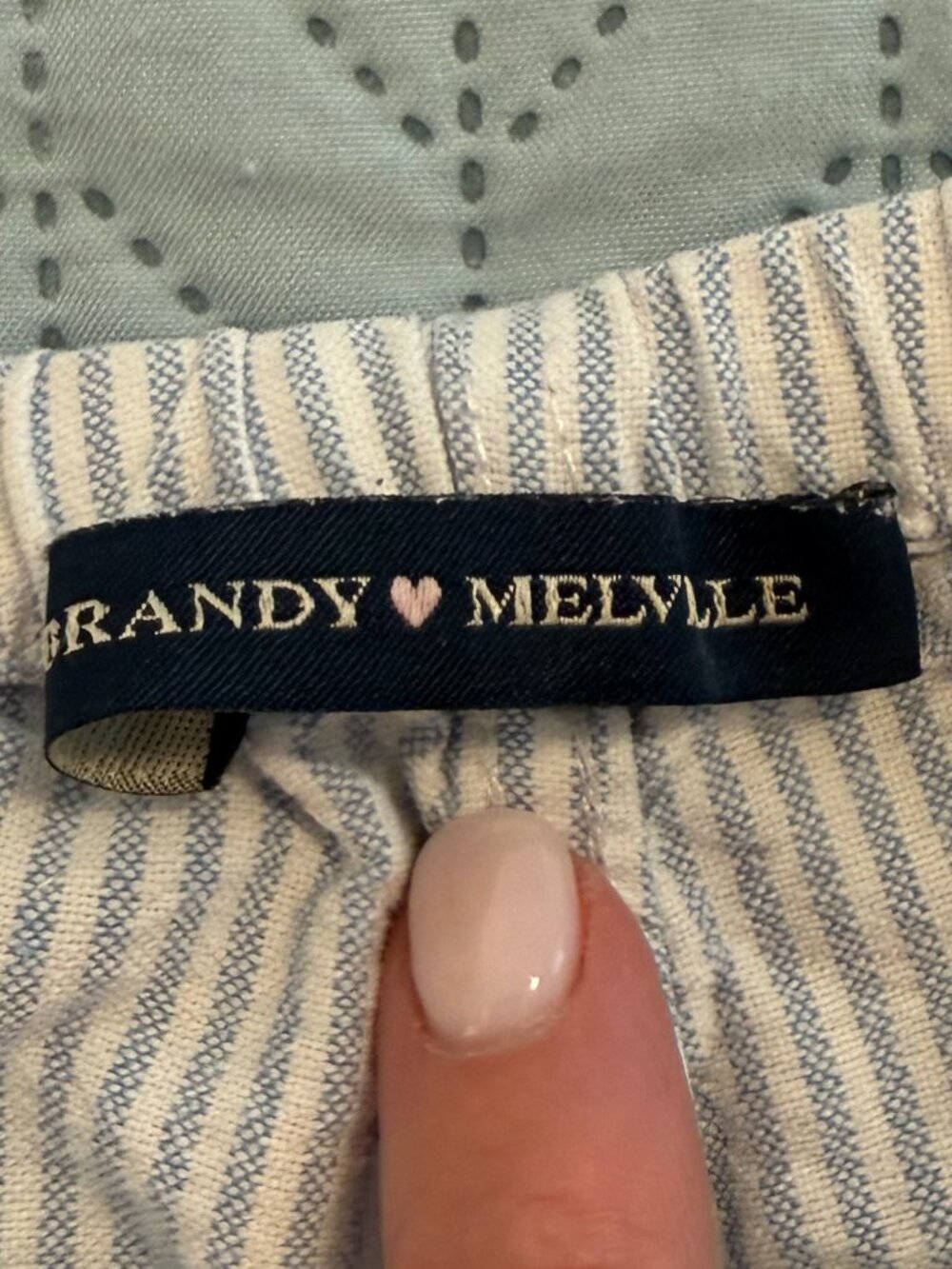 Brandy Melville Women's Blue & White Striped Pants Size OS - Picture 3 of 9